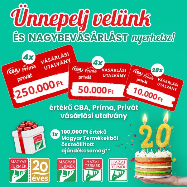 Ünnepelj velünk és NAGYBEVÁSÁRLÁST nyerhetsz!